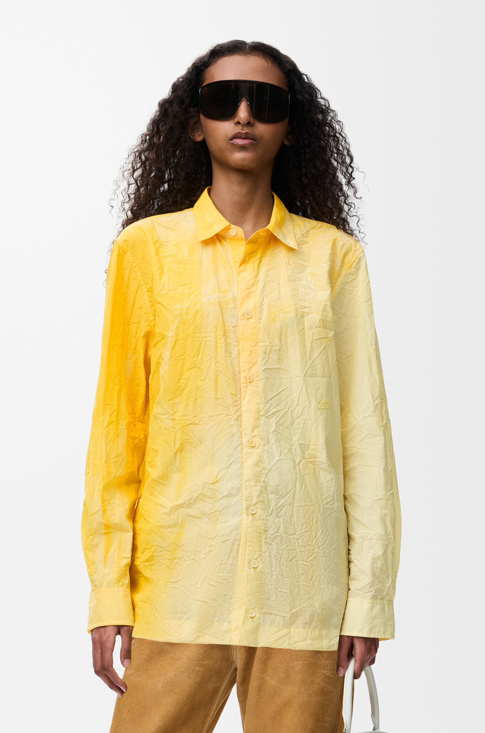 06 ディオールオム　チェッカーフラッグ　Tシャツ　イエロー　xs Shirt in technical cotton Yellow - LOEWE USA Official Website
