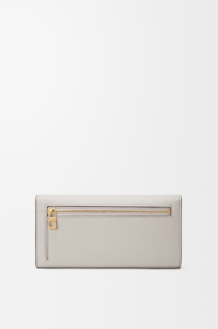 LOEWE Anagram Damenbörse aus Pebble Grain Kalbsleder Light Ghost