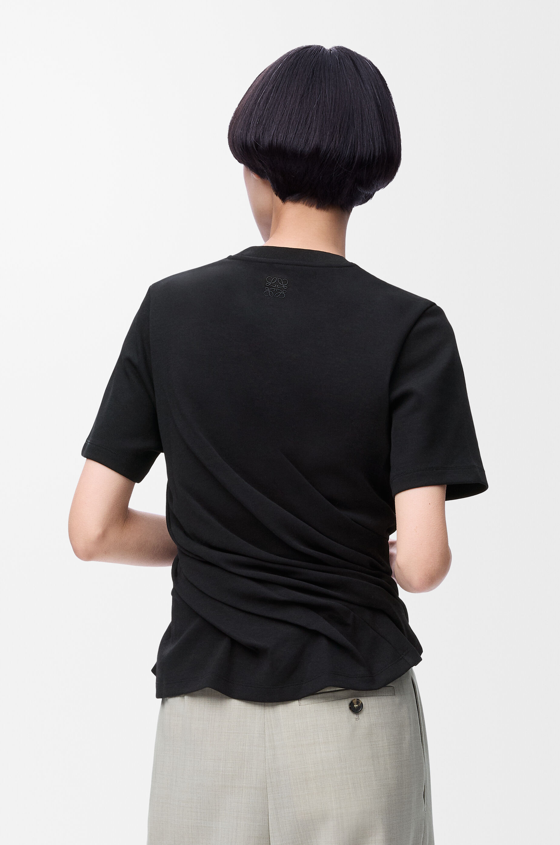 ツイステッド トップス（コットンブレンド） ブラック - LOEWE