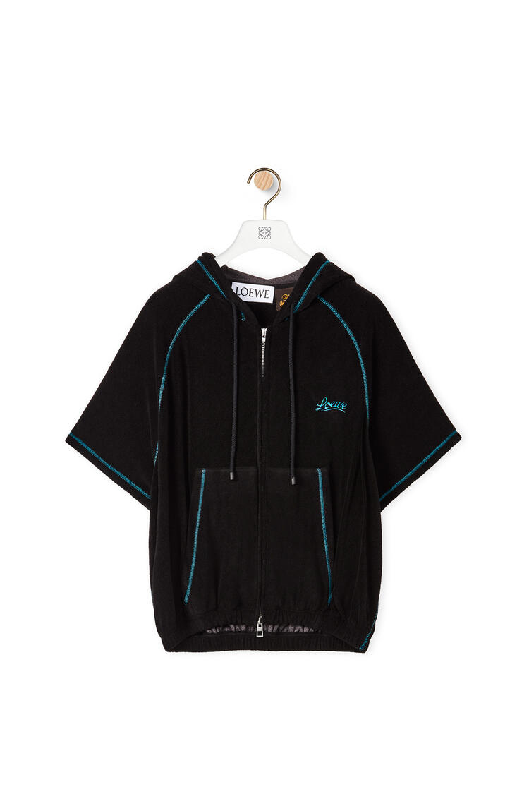 LOEWE Zip up hoodie in cotton Black pdp_rd