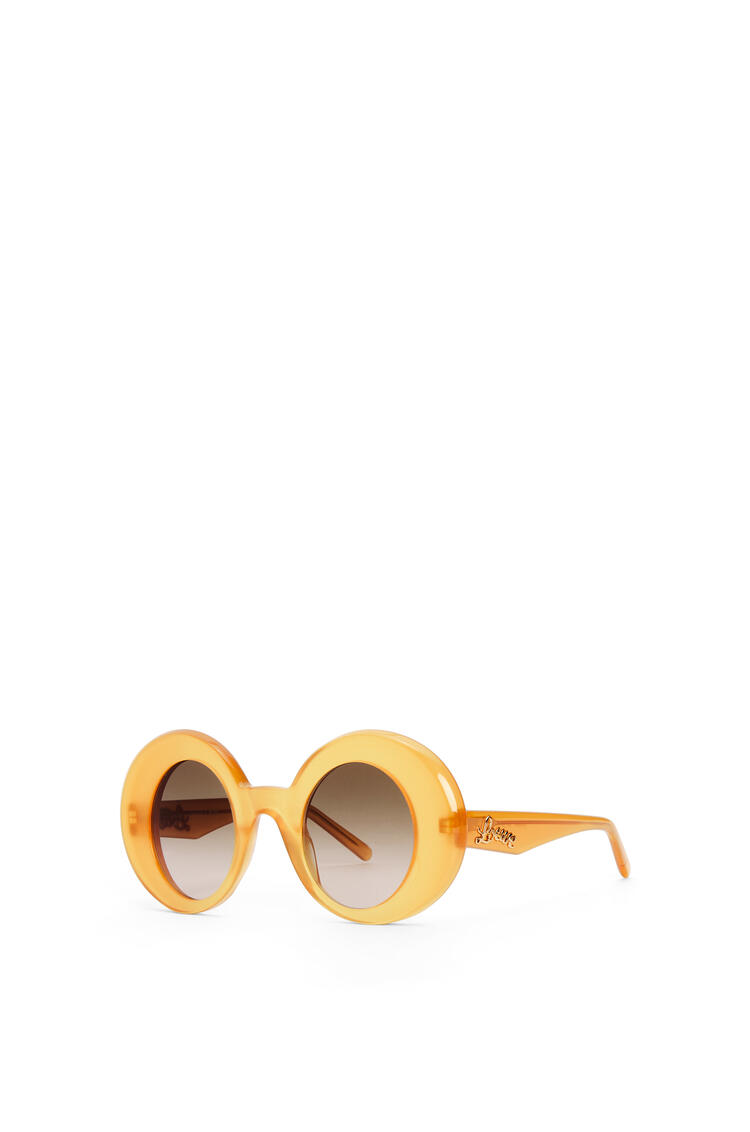 LOEWE Oversized round sunglasses in acetate Honey