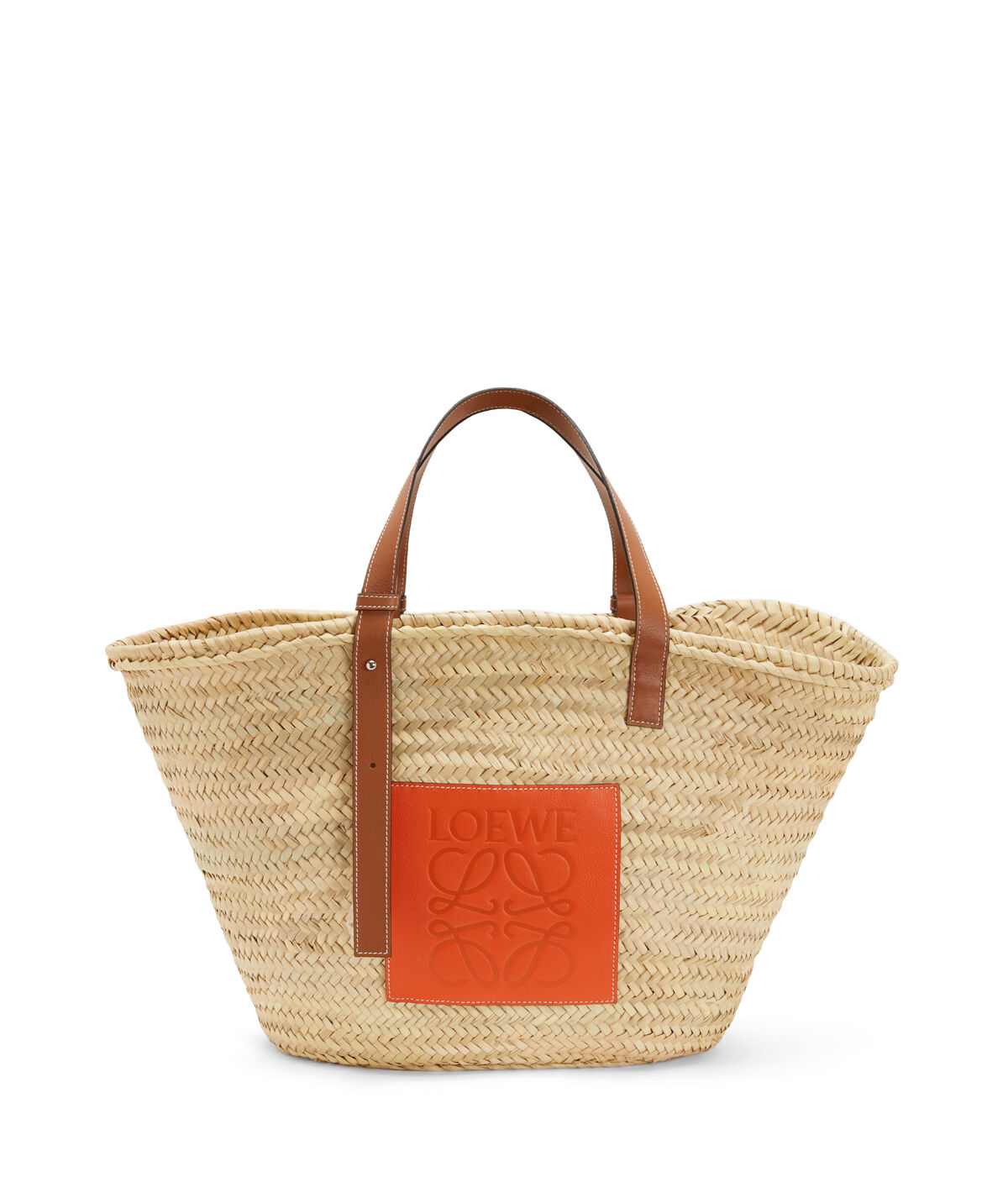 Basket Large Natural/Orange LOEWE
