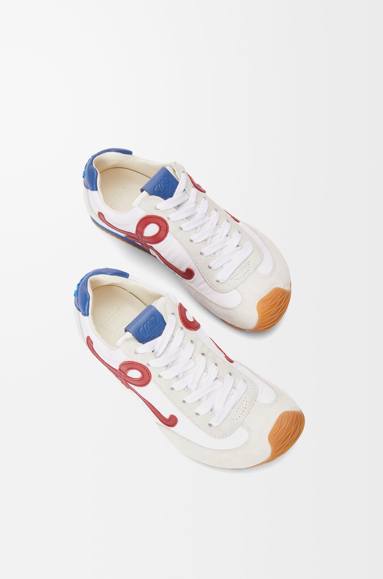 LOEWE Ballet Runner 2.0 in nylon and calfskin White/Red/Blue
