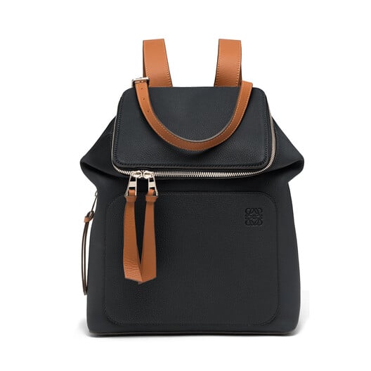 Goya Small Backpack Black/Pecan Color - LOEWE