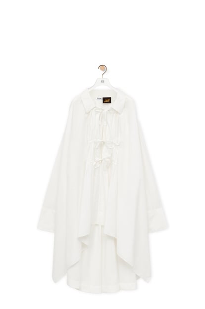 LOEWE Vestido túnica en mezcla de algodón Blanco Natural plp_rd