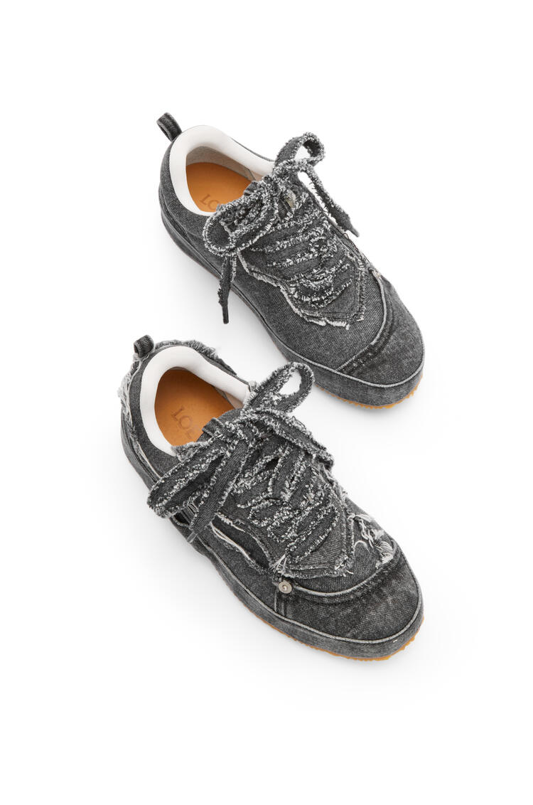 LOEWE Deconstructed sneaker in denim Washed Grey