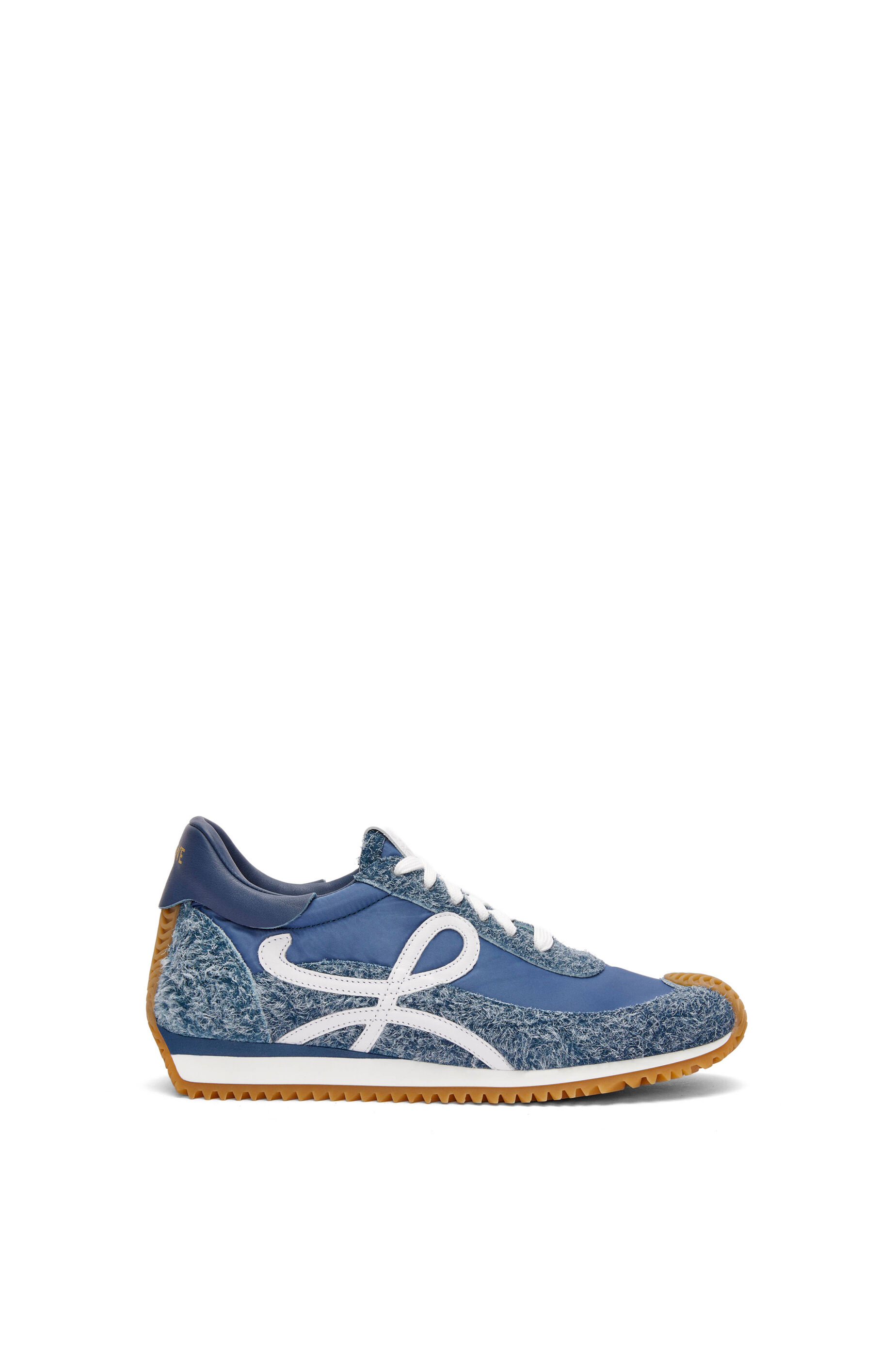 Flow Runner in nylon and brushed suede Raw Denim LOEWE