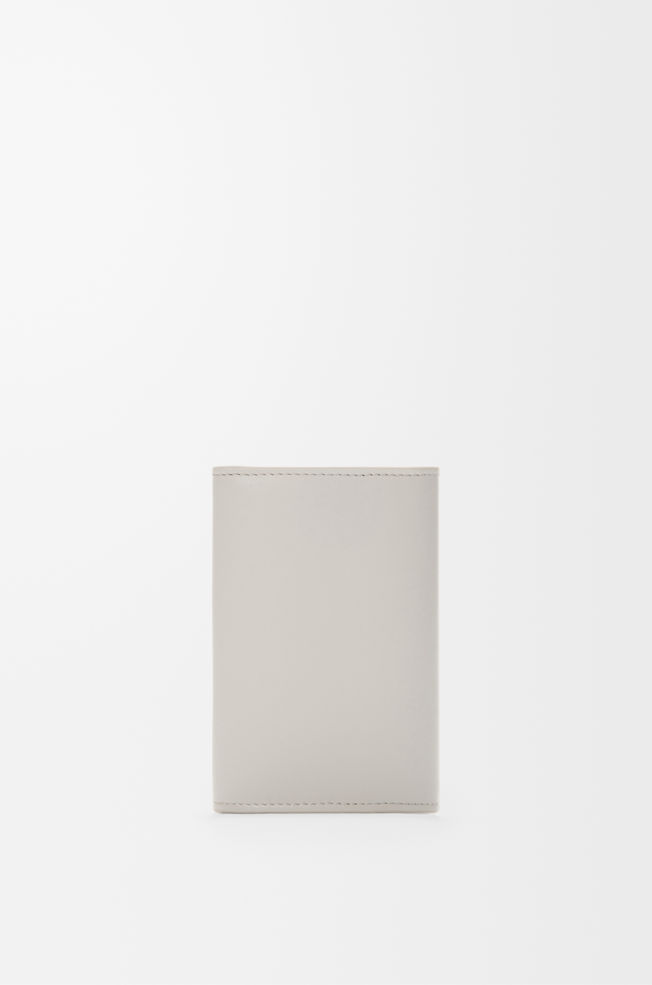 LOEWE Pebble small vertical wallet in shiny nappa calfskin Shell Grey