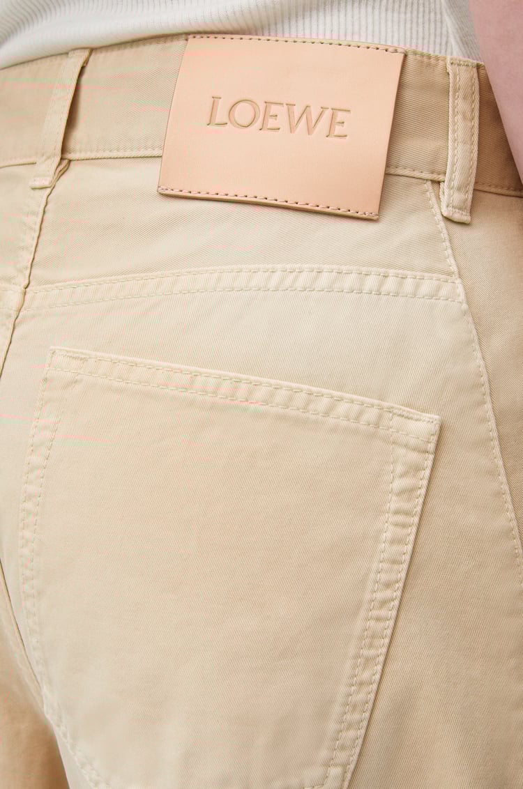 LOEWE Pantalón barrel en algodón Beige Claro