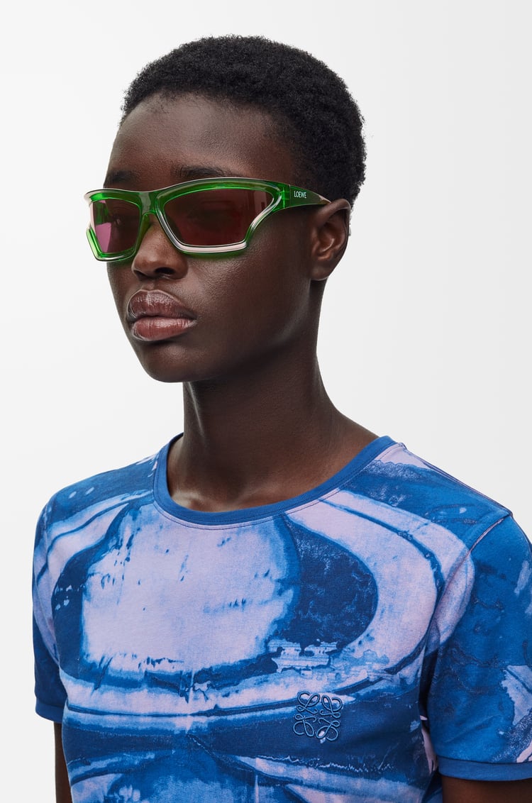 LOEWE Arch Mask sunglasses Transparent Green