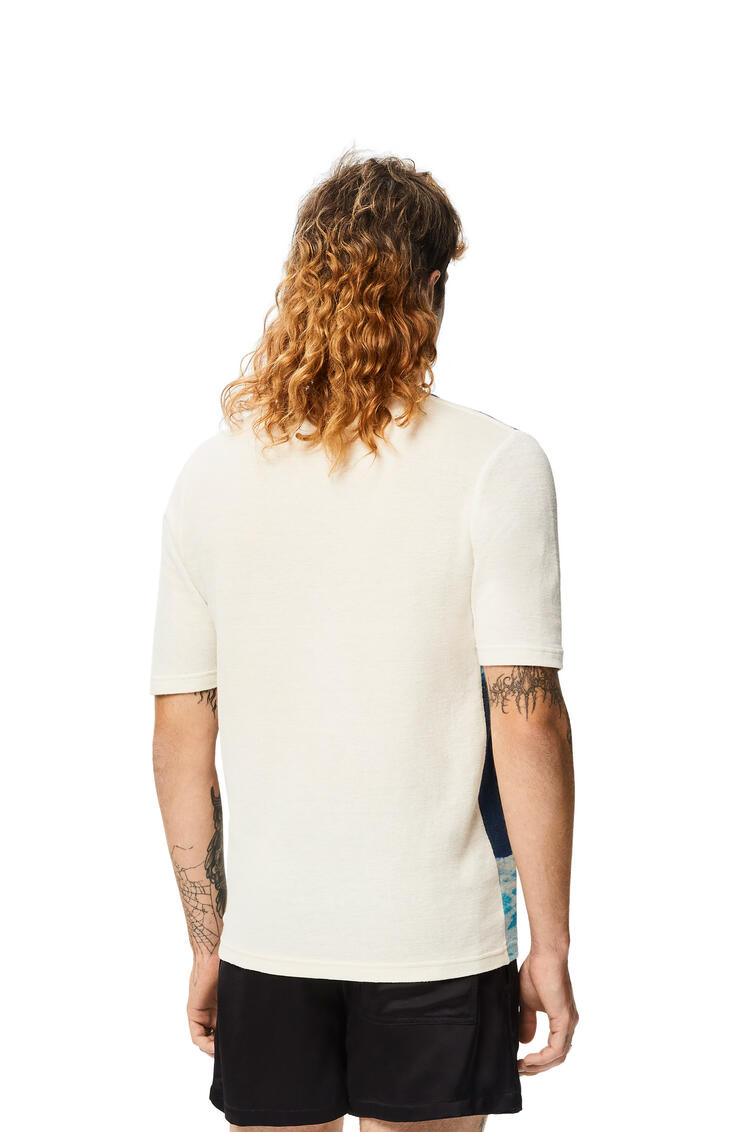 LOEWE Surf print T-shirt in cotton Ecru/Navy Blue pdp_rd