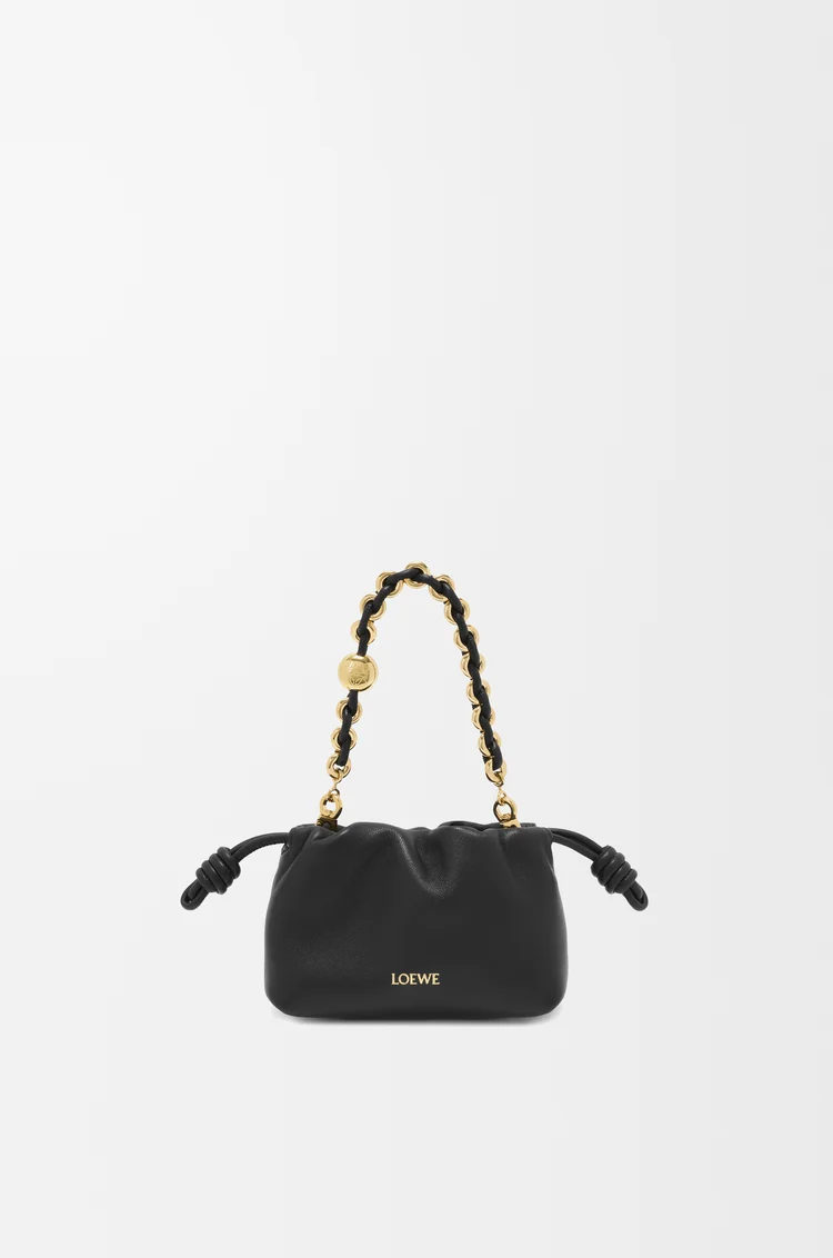 LOEWE Bolso Flamenco purse nano en piel napa de cordero suave Negro