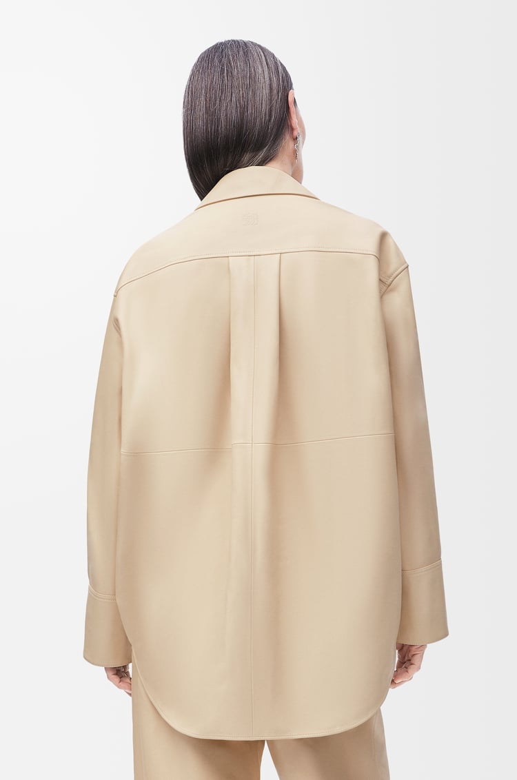 LOEWE Camisa en piel napa de cordero Beige
