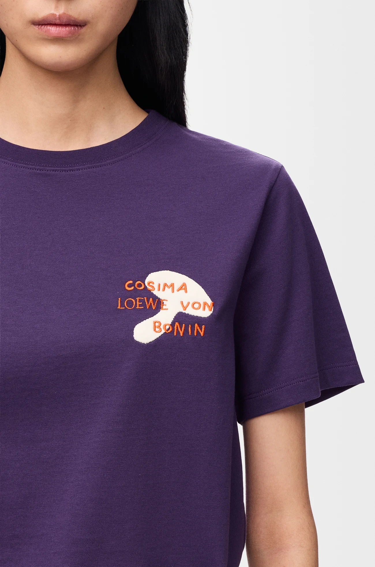LOEWE T-shirt in cotone vestibilità regular Viola