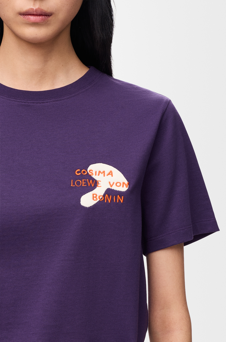 LOEWE Camiseta de corte regular en algodón Morado