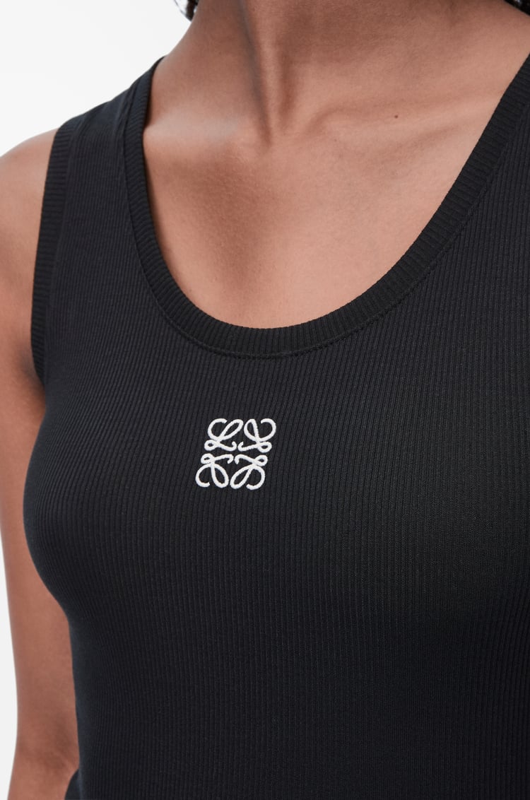 LOEWE Anagram tank top in cotton Black
