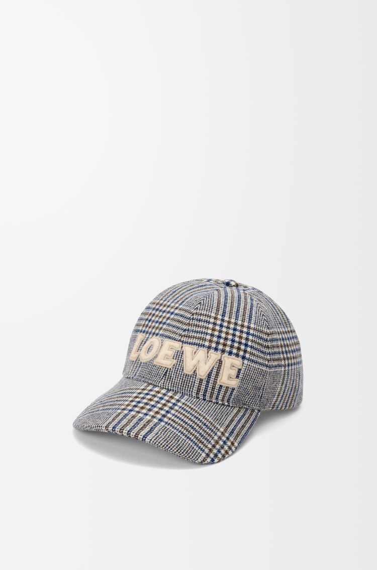 LOEWE Cap in wool Blue/White