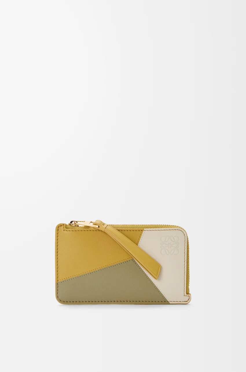 Puzzle coin cardholder in classic calfskin