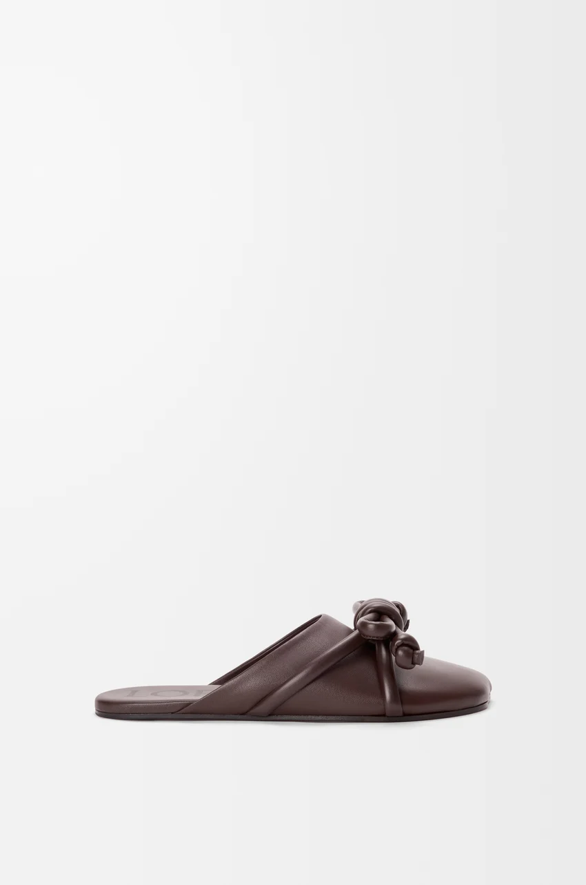 Flamenco Knot mule in lambskin
