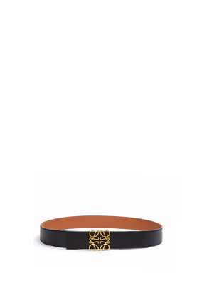 LOEWE Cinturón en piel de ternera lisa con anagrama Bronceado/Negro/Oro plp_rd