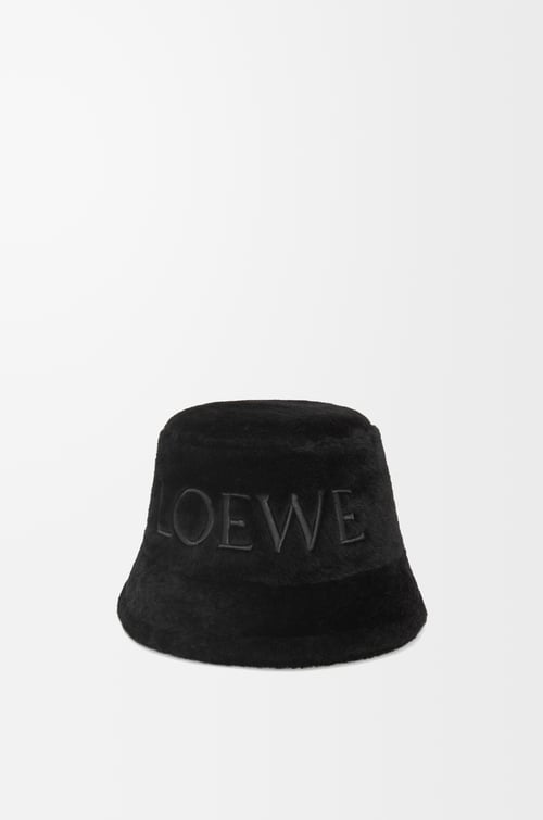 LOEWE Sombrero de pescador Loewe en lana de oveja Negro plp_rd