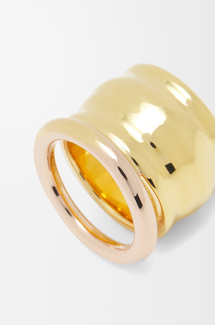 LOEWE Anillo Nappa Knot en plata de ley Oro/Oro Rosa