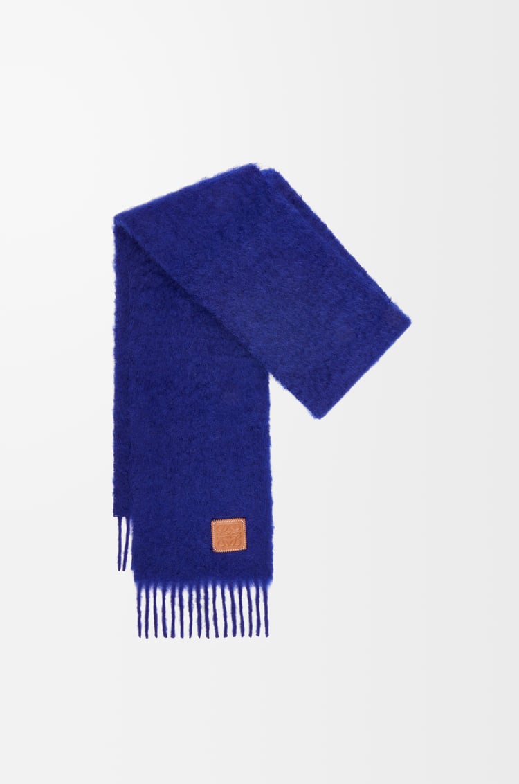 LOEWE Scarf in mohair and wool Midnight Blue