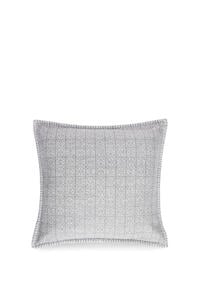 LOEWE Anagram cushion in wool Grey/White
