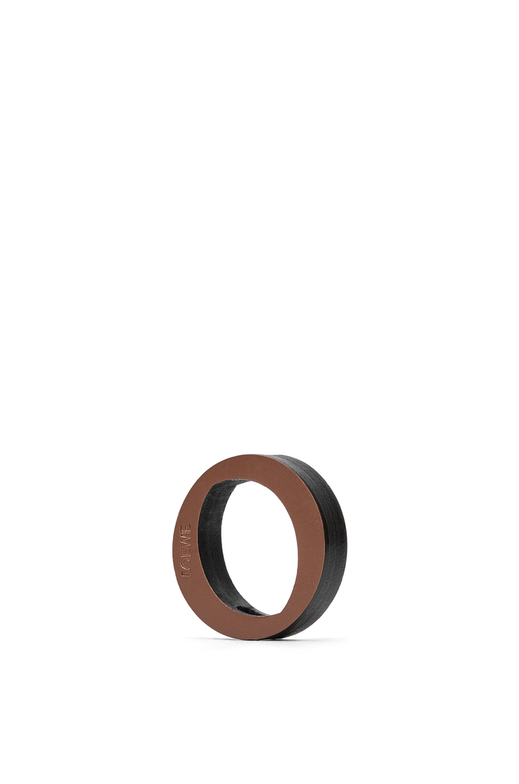 LOEWE Letter dice in calfskin Tan/Black