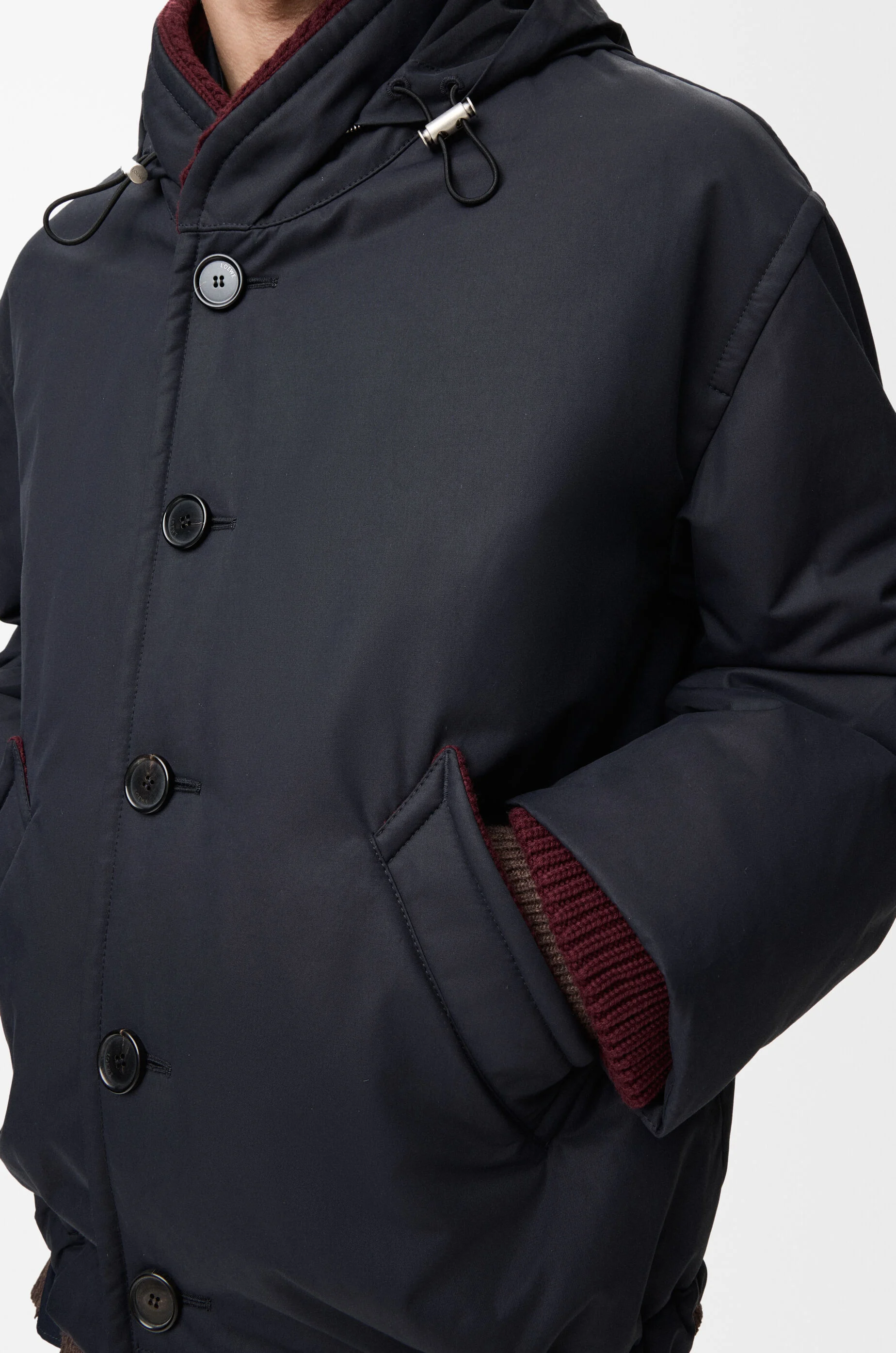 Padded jacket in technical cotton Blue - LOEWE