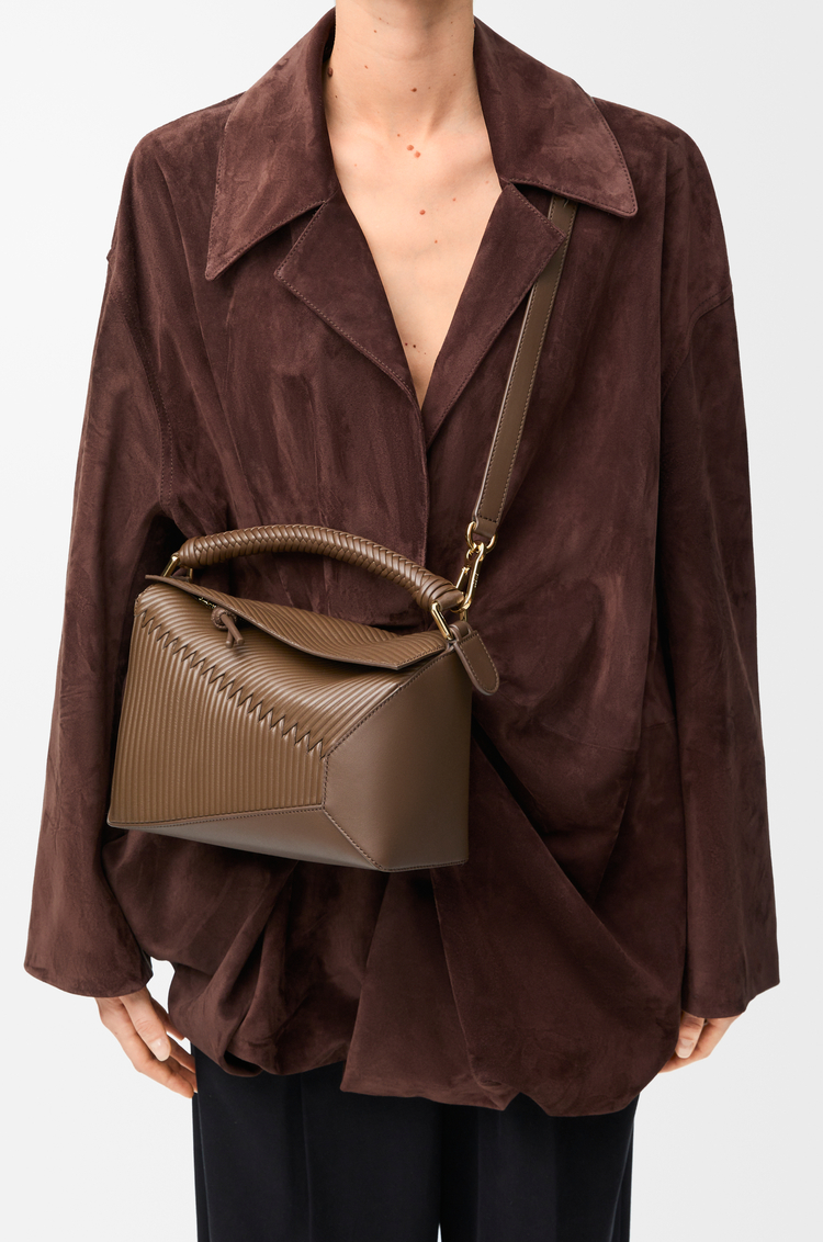 LOEWE Small Puzzle bag in calfskin Tundra