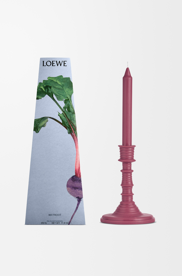 LOEWE Candelabro de cera Beetroot Magenta