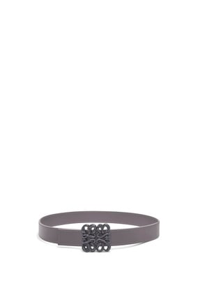 LOEWE Reversible Inflated Anagram belt in soft calfskin Anthracite/Onyx Blue