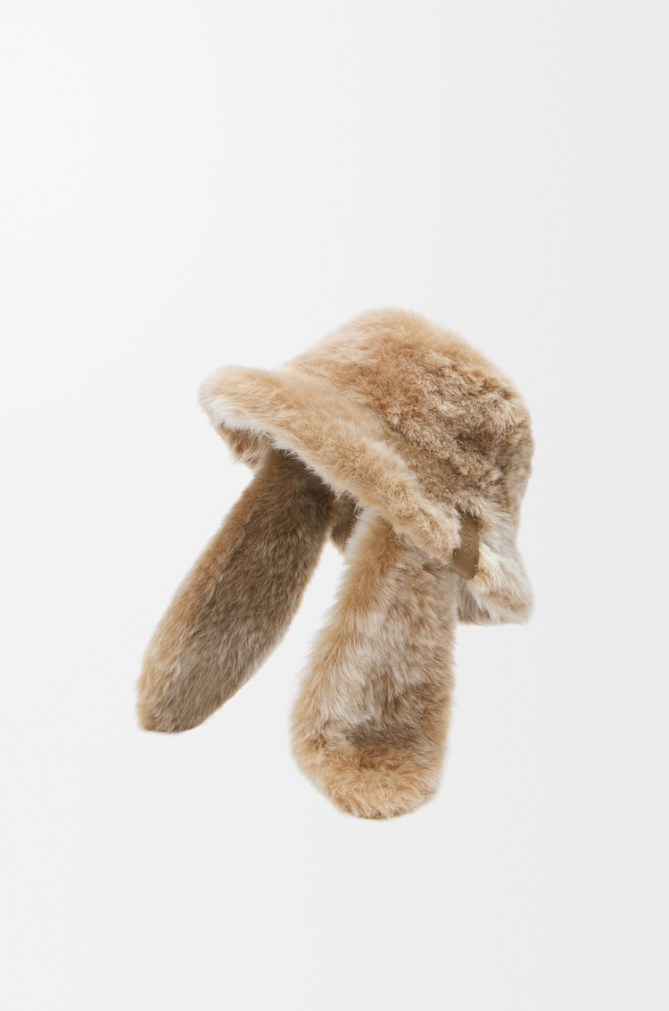 LOEWE Gorro Lop en lana de oveja Marrón