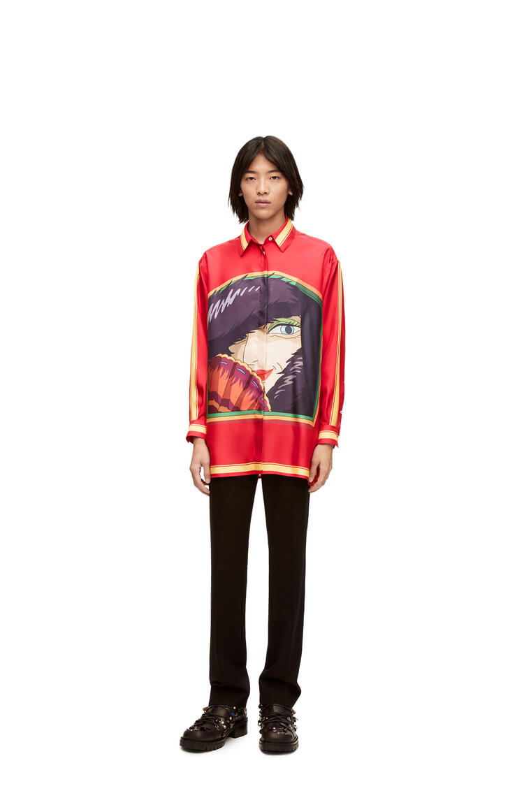 LOEWE Witch of the Waste shirt in silk Pink/Yellow