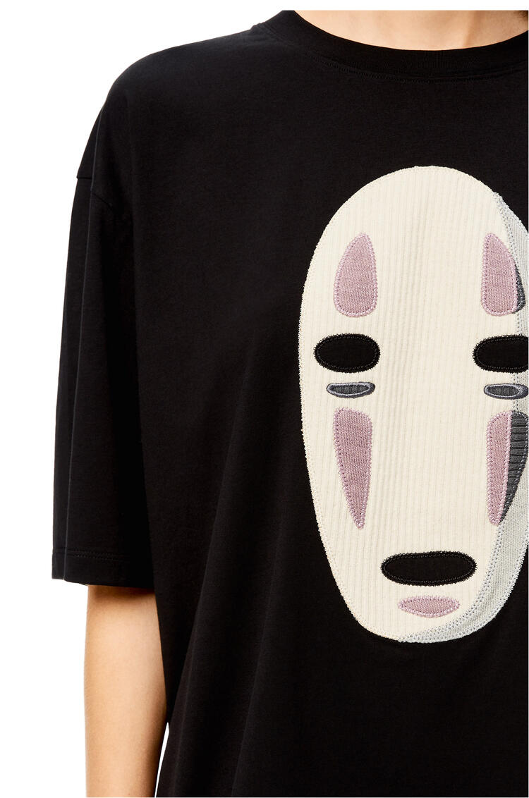 LOEWE Kaonashi embroidered T-shirt in cotton Black/Multicolor pdp_rd