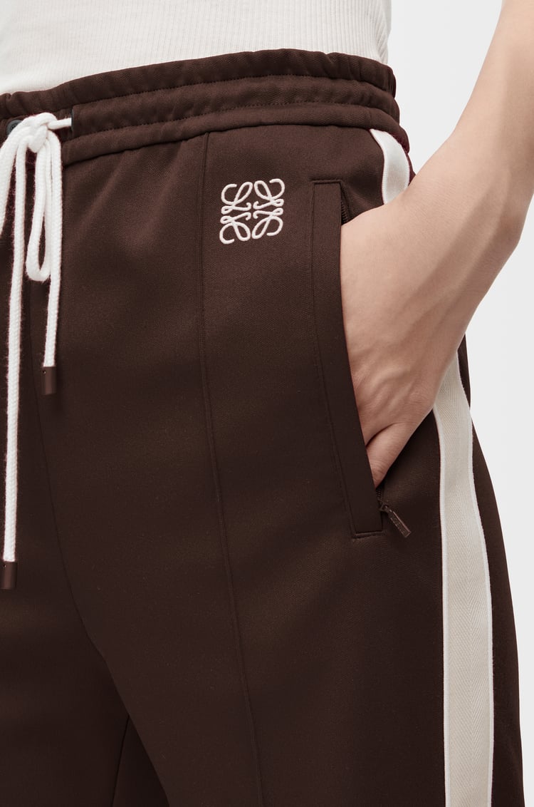 LOEWE Tracksuit trousers in technical jersey Chocolate Brown