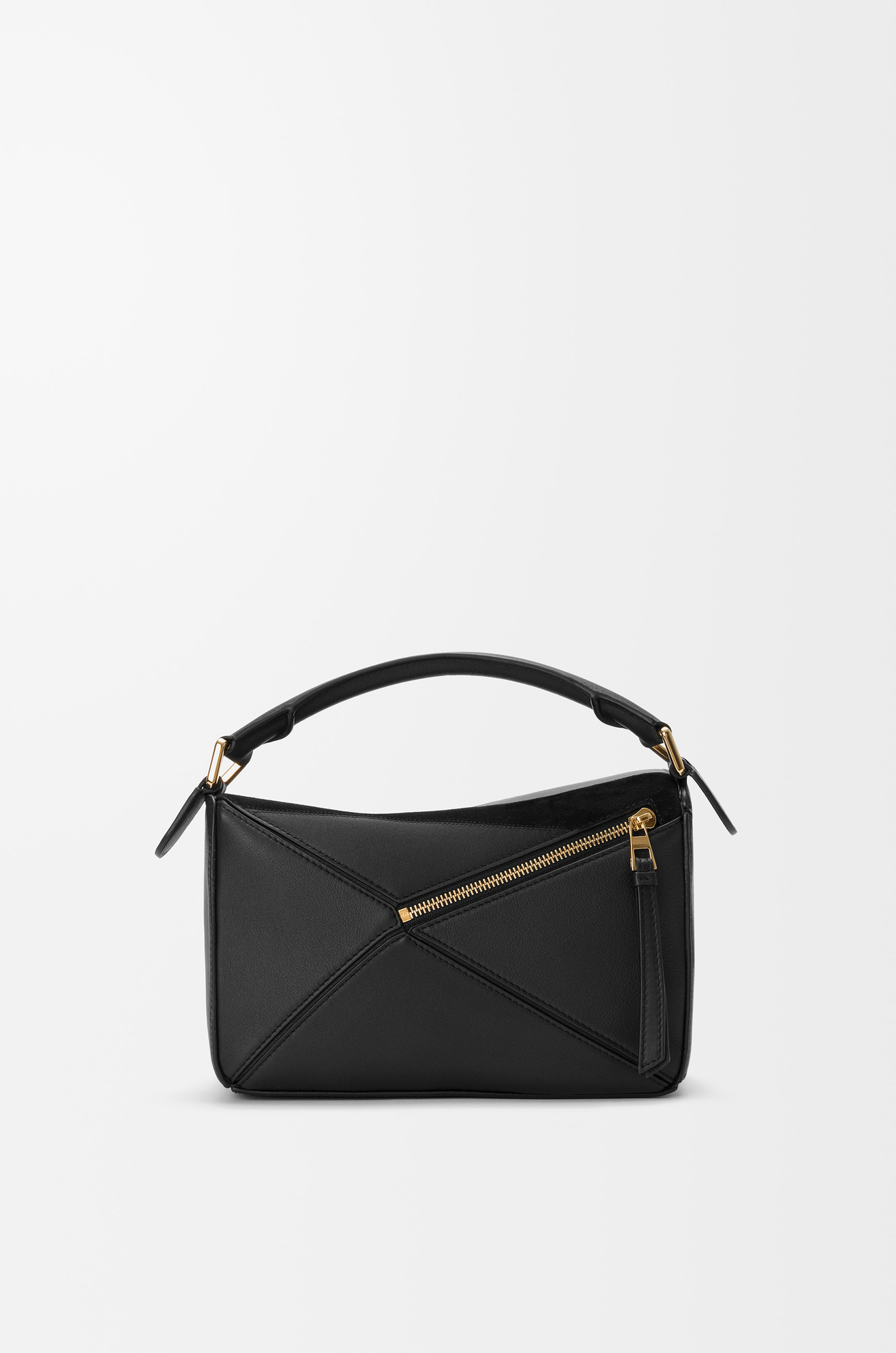 LOEWE Small Puzzle bag in classic calfskin and suede Black