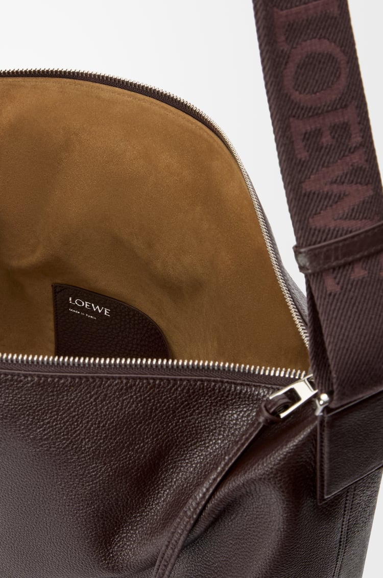LOEWE Cubi crossbody bag in supple grained calfskin Oxblood
