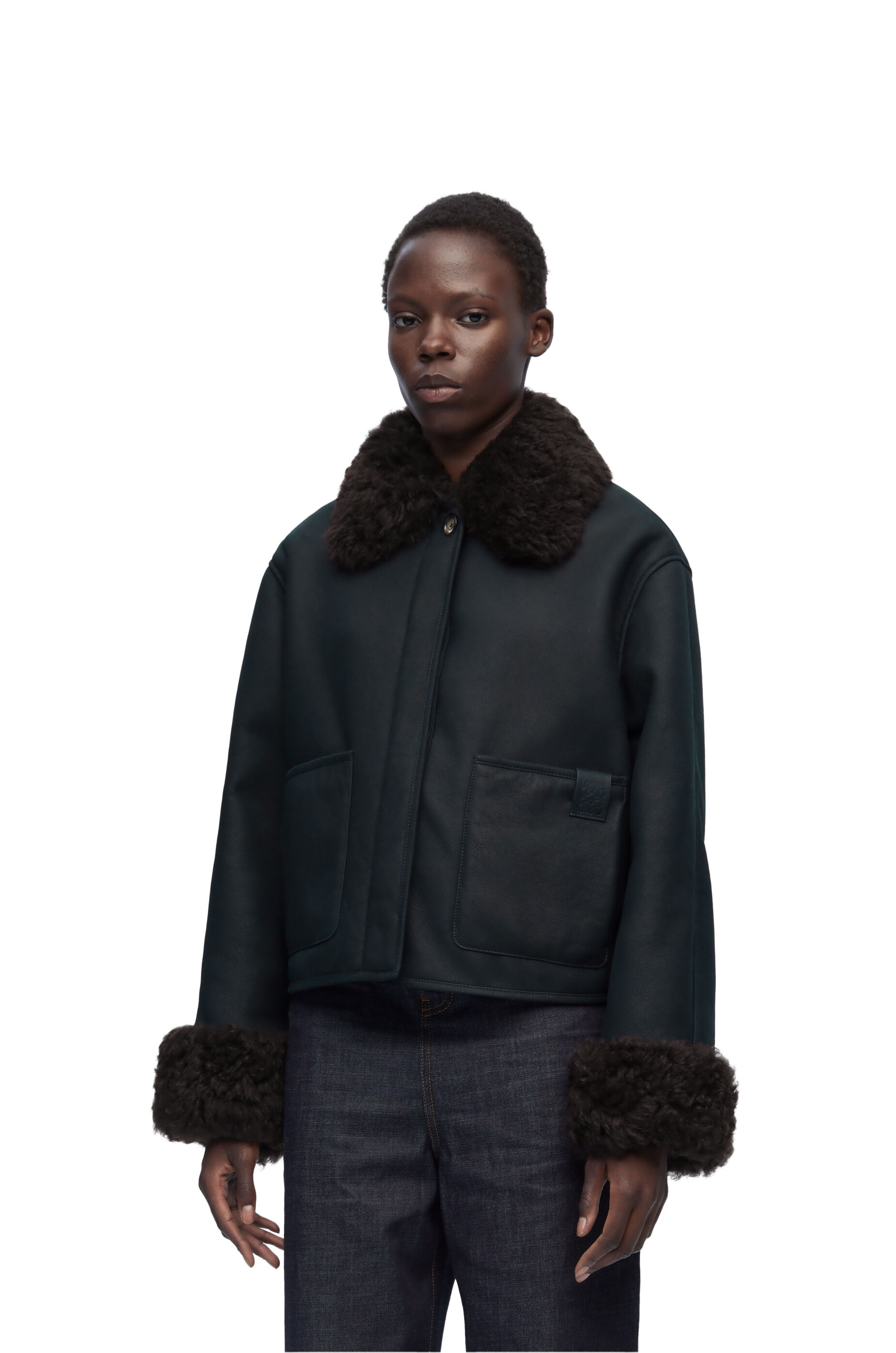 Jacket in shearling