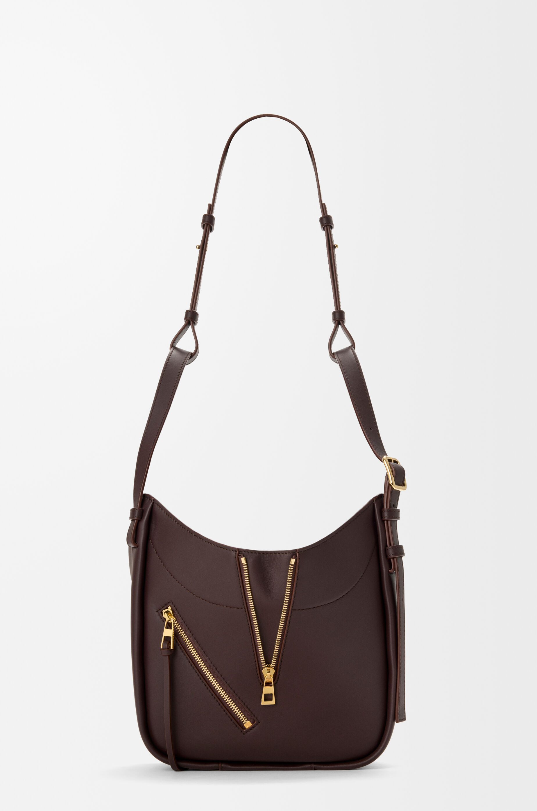 ハンモック フリップ バッグ（クラシックカーフ） ブラウン - LOEWE