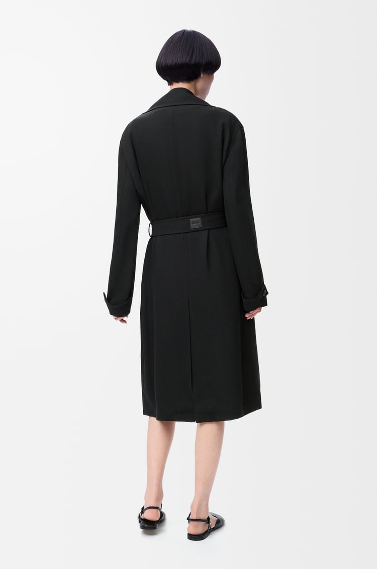 LOEWE Gabardina en viscosa elástica Negro