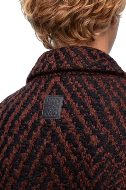 LOEWE Workwear jacket in wool blend 黑色/棕色 plp_rd