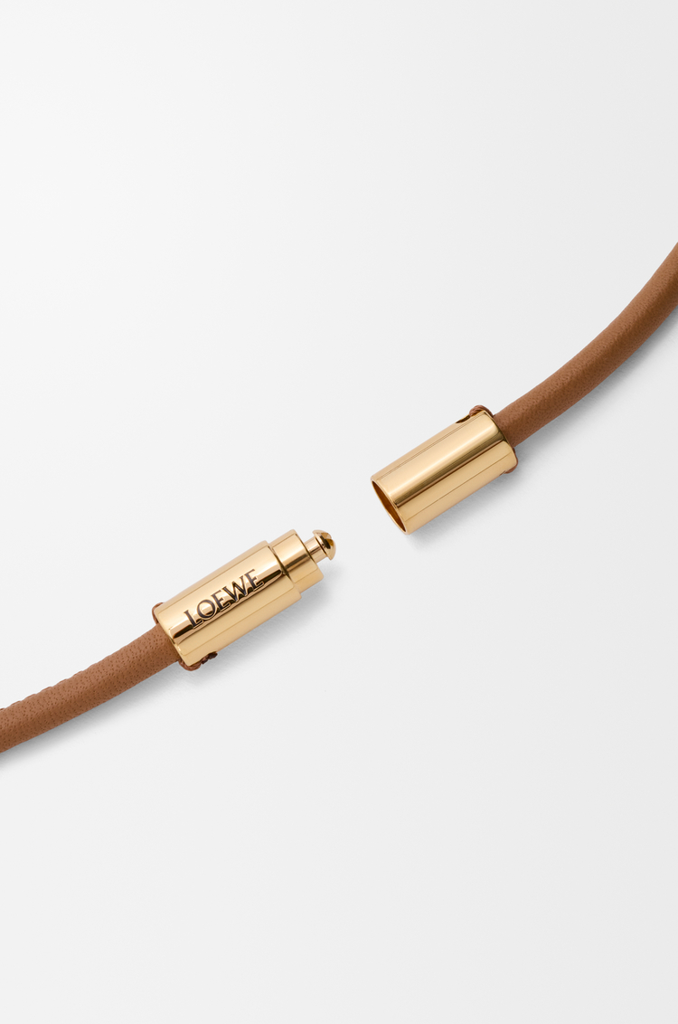 LOEWE Crossbody phone strap in calfskin Mocha