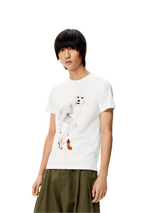 LOEWE Camiseta de algodón con estampado de perro Blanco plp_rd