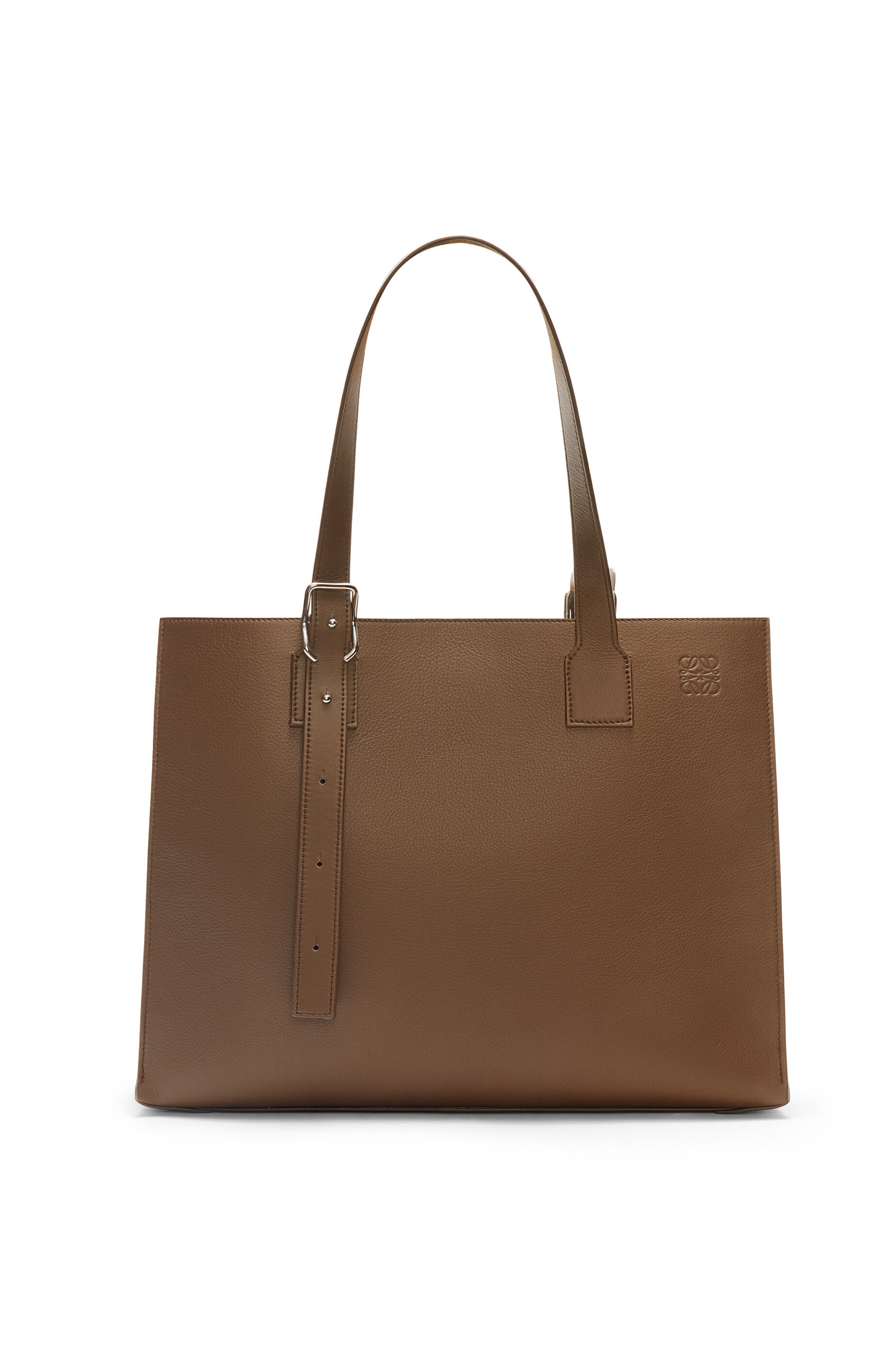 Horizontale Buckle Tote Bag aus klassischem Kalbsleder