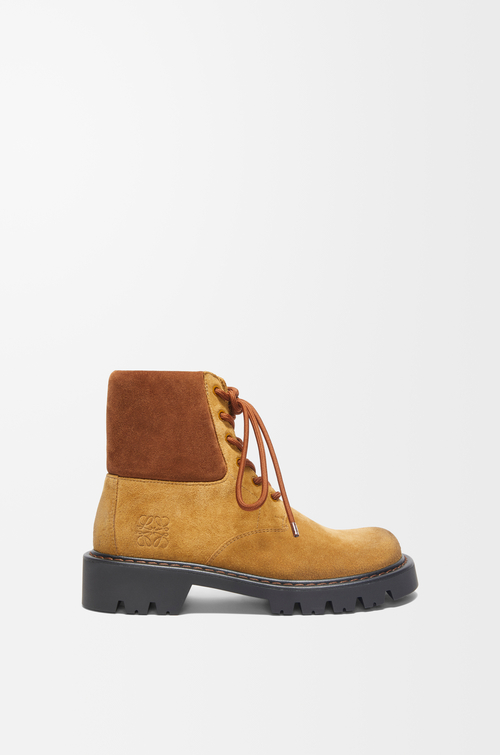 LOEWE Sierra combat boot in suede Medium Tabacco/Brown plp_rd