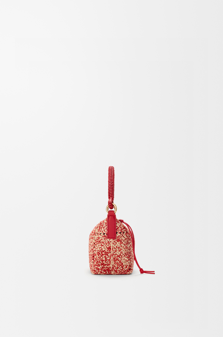 LOEWE 混色酒椰葉 Cala 迷你包款 紅色