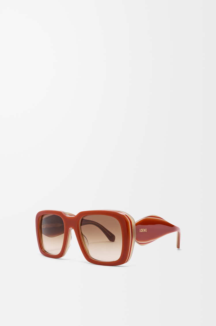 LOEWE Sierra 方形太阳镜 锈红色
