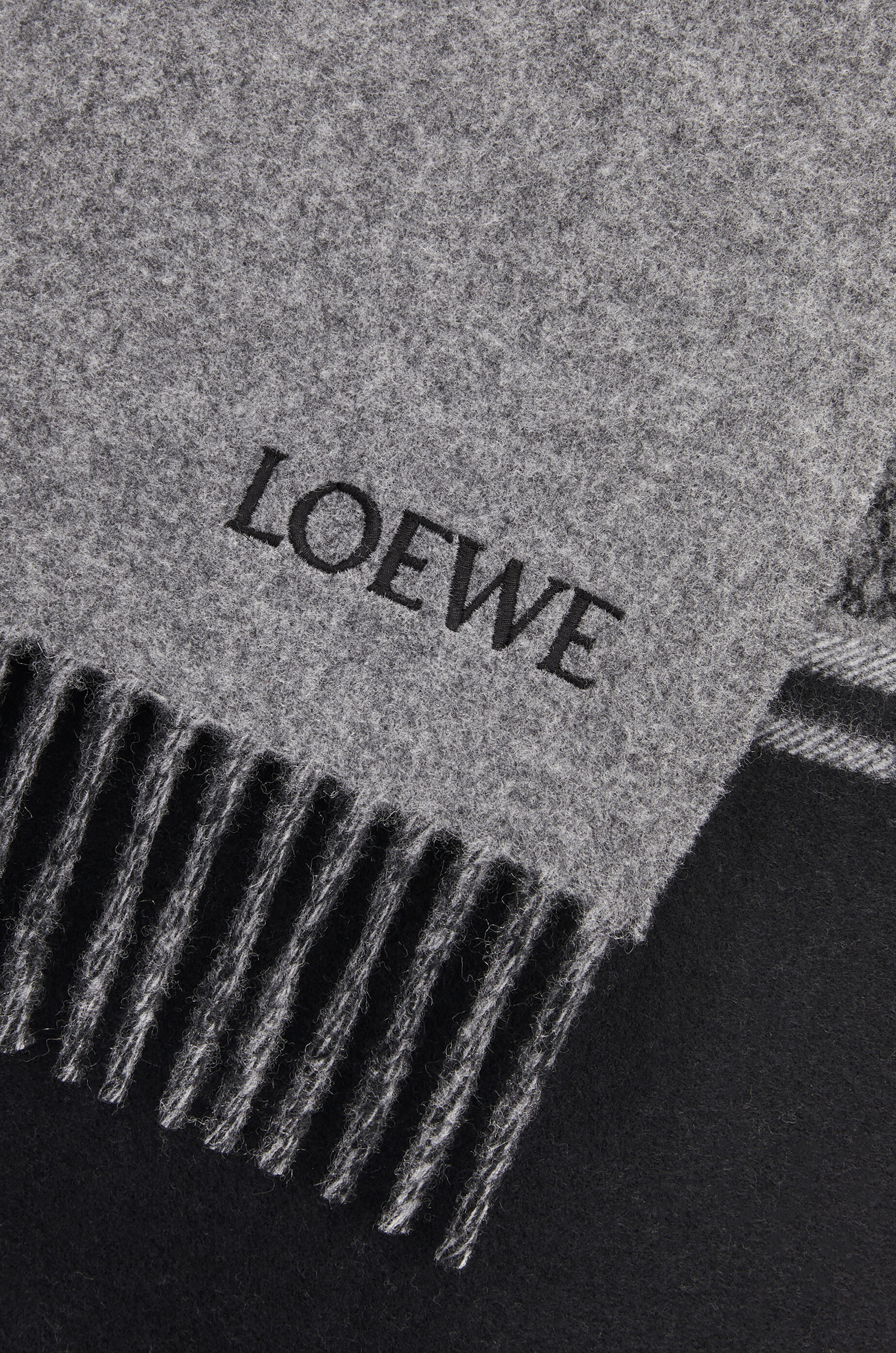 スカーフ(ウール&カシミヤ) ブラック - LOEWE スカーフ(ウール&カシミヤ) ブラック - LOEWE